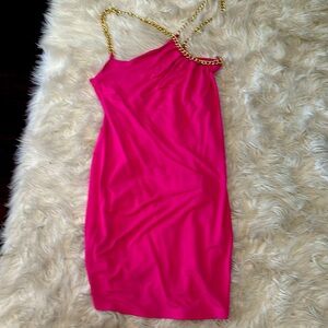 Pink body con dress